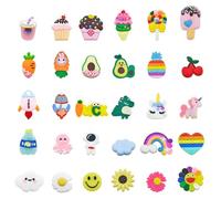 XRVRILE 30 Pines Cro C Pines Decoracion de Dibujos Animados Colgantes y Pines Desmontables Colgantes Zapatos Colgantes para Zuecos Accesorios DIY Decoraciones Infantiles Fiesta Niños Niñas Regalo
