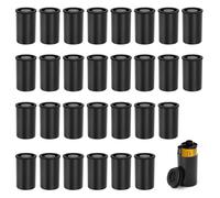 XRVRILE 30 unidades de latas de película con tapa, lata de plástico, lata de película negra, caja de película, latas de película con tapa, para actividades científicas