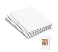 XRVRILE 50 Hojas Papel Transfer para Camisetas A4, Papel Transfer Textil Termoadhesivo para Imprimir en Tela, Papel de Transferencia Térmica para Camisetas y DIY
