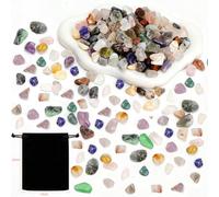 XRVRILE 500g Piedras Naturales Mixtas 9-12mm, Bolsas Mini Cristales, Preciosas Pequeñas, Piedras Semipreciosas Pulidas, Decorativas de Colores para Manualidades, Jarrones y Terrarios