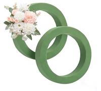 XRVRILE Espuma Floral Redonda 20 cm para Flores, Corona de Espuma Floral para Arreglos Florales, Espuma Floral para Flores Frescas, Espuma Floral DIY Florista Decoración Boda Navidad Mesa
