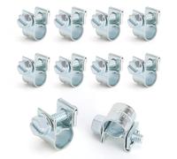 XRVRILE Juego de 10 mini abrazaderas de manguera, 6-8 mm, ajustables, fuertes, pequeñas galvanizadas, para inyección de combustible, abrazaderas para tubo de escape de combustible