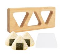 XRVRILE Onigiri - Molde de bambú para hacer sushi, bola de arroz, tamaño pequeño y grande, mini onigiri para bento, triángulo japonés Omusubi, forma de madera