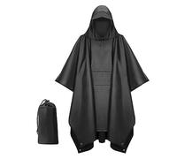 XRVRILE Poncho de lluvia para hombre impermeable, impermeable 210T Oxford, chubasquero para hombre, poncho de lluvia para festival, bicicleta, senderismo, 3 en 1, chubasquero con capucha para camping