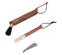 XRVRILE Set de Limpieza 3 Piezas para Portafiltro, Cepillo y Cepillo de Limpieza con Cerdas de Jabalí, Accesorios para Cafetera Espresso y Accesorios Portafiltro para Café, Espresso y Uso Doméstico