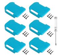 XRVRILE Soporte Bateria Set 6 Piezas Compatible para Makita/Bosch Soporte Bateria 14.4V 18V Soporte Pared Bateria Soporte Herramientas Taller Garage Clip Cinturon con Tornillos Destornillador