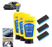 XRXRX Sopami Oil Film,150ml Sopami Car Coating Spray,Car Glass Oil Film Cleaning Emulsion,Nano Ceramic Crystal Coating Agent,Wax & Oil Applicator,Scratch Repair Wax for Car,Oil Film Cleaning