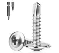 XRXYMQ 150 Piezas Tornillos Roscachapas M4.8 x 25 mm Tornillo Roscachap 410 Inoxidable Tornillos Autorroscantes para Metal