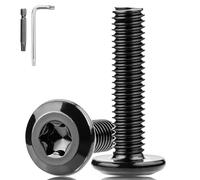 XRXYMQ 25 Piezas Tornillo Negro M6x35 mm Tornillos Cabeza Plana Tornillos Allen Rosca Completa Para Mueble Con Llave Torx con Llave de Cabeza de Cestornillador