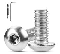 XRXYMQ 50 Piezas Tornillería Inox 304 Tornillos Acero Inoxidable M5x20 mm Tornillos Cabeza Plana para Montaje en Madera Tornillos Prisioneros Tornillos Allen para la Instalación de Muebles