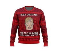 (XS,4)Autumn and Winter Merry Christmas Home Alone Ugly Christmas Sweater Cartoon Anime Women Men Pullover Tops Hoodie Sweatshirt