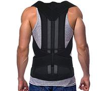 XS-5XL Talla Grande Corrector De Postura Mujeres Hombres Espalda Cinturón Soporte Espalda Completo Soporte Columna Clavícula Soporte Aliviar Dolor Espalda Superior E Inferior ( Color : Black , Size :