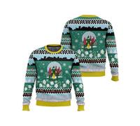 (XS,EL40069)the Elf Ugly Sweater for Men 2025 New Winter Warm Cozy Holiday Party Funny Xmas Pullover Family Christmas Gift Sweater