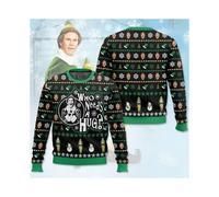 (XS,EL40072)the Elf Ugly Sweater for Men 2025 New Winter Warm Cozy Holiday Party Funny Xmas Pullover Family Christmas Gift Sweater