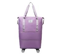 XSac De Sport À Roues Multi-poche À Roues À Roues Multi-poche Duffle Duffl Duffl Oldable Travel Duffle Sac, Lugage De Week-end Étanche Léger Avec Compartiment De Chaussures, Grand Fourre-tout De Nuit,