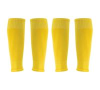 XSCQ 2/4/12 pares de calcetines para piernas de fútbol, manga de pierna fruncida, compresión para pantorrilla (talla única para adultos, amarillo, 2 pares)