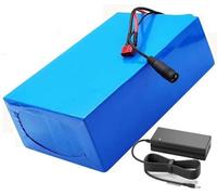 XSDAJSD Batería de Litio para Bicicleta eléctrica de 48 V, 60 V, 10 Ah, 15 Ah, 18 Ah y 20 Ah, 13S7P, 48 V, para Bicicletas eléctricas de 200 W, 750 W, 1000 W y 1500 W, con Cargador.