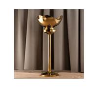 XSDAJSD Enfriador de Vino, Cubo de Hielo de Acero Inoxidable con Soporte, para Interiores y Exteriores, Ideal para bodegas, Bares y cocinas (Dorado).