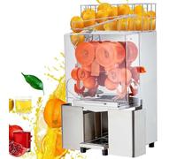 XSDAJSD Exprimidor de Naranjas eléctrico Comercial de 120 W con alimentación automática. Exprime de 20 a 22 Naranjas por Minuto (hasta 7 Tazas). Incluye Filtro extraíble y 2 Cubos.