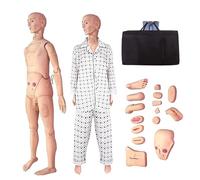 XSDAJSD Maniquí de enfermería para simulación de atención al Paciente: Modelo anatómico Masculino y Femenino para Entrenamiento médico y práctica de Habilidades.