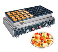 XSDAJSD Máquina eléctrica para Hacer panqueques, Antiadherente, para Hacer Waffles, Tostada, Huevos y Crepes, 50 Agujeros, 25/50 Unidades, 4,5 cm de diámetro
