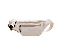 XSDSLS Riñonera Bum Bag para Mujeres Hombres Nylon Bolsa Crossbody Moda Riñonera Bolsa de Viaje Riñonera Impermeable para Viajes Caminar al Aire Libre Gimnasio Regalos para Las Mujeres (Blanco)