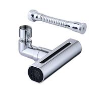 XSDSM Extensor de Grifo Accesorio de Grifo Giratorio Aireador Extendido Salida de Agua Multifunción 4 en 1 Adecuado para Baño y Cocina, Cromo
