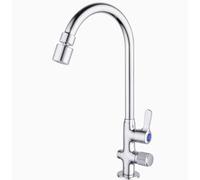 XSDSM Grifo Agua Fria Grifo De Cocina Fregadero Con Conector De Lavavajillas,Plata