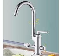 XSDSM Grifo Cocina Fregadero Grifo Cocina Pared Grifería De Lavavajillas Giratoria,Plata