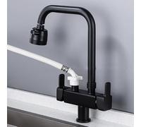 XSDSM Grifo Cocina Fregadero Grifo De Lavavajillas Giratoria Torneira Cozinha,Negro