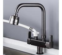 XSDSM Grifo Cocina Fregadero Grifo De Lavavajillas Giratoria Torneira Cozinha,Pistola Gris