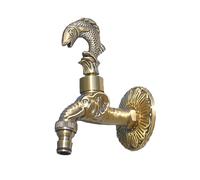 XSDSM Grifo de Agua Fría para Exterior Grifo Jardin Pared la Salida de Agua se Puede Conectar a Una Tubería de Agua Externa. Manija Única Koi Apto para Lavado de Autos G1/2, Color Antiguo, 12 CM