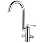 XSDSM Grifo De Cocina Fregadero Grifo Cocina Pared Con Conector De Lavavajillas 1/2,Plata