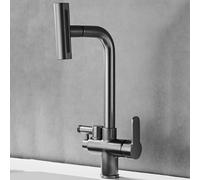 XSDSM Grifo De Cocina Fregadero Grifo De Lavavajillas Griferia Cocina Extensible Giratorio 360°,Pistola Gris