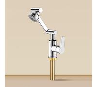 XSDSM Grifo Exterior Agua Fria Giratorio De 360° Grifo para Patio Exterior Latón Dos Modos De Agua Protección Solar Anticongelante,Cromado