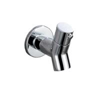 XSDSM Grifo Exterior Jardin Pared Grifo de Agua Fría con Aireador, Apertura Rápida Manija Única, Adecuado para Mop Pool G1/2,Cromo