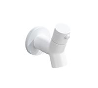 XSDSM Grifo Exterior Jardin Pared Grifo de Agua Fría con Aireador, Apertura Rápida Manija Única, Adecuado para Mop Pool G1/2,Blanco