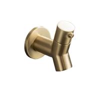 XSDSM Grifo Exterior Jardin Pared Grifo de Agua Fría con Aireador, Apertura Rápida Manija Única, Adecuado para Mop Pool G1/2,Oro Cepillado