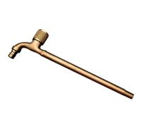 XSDSM Grifo Exterior Pared Grifo de Agua Fría para Jardín la Salida de Agua se Puede Conectar a Una Tubería de Agua Externa Manija Única Apto para Balcón G1/2, Acero Inoxidable,Oro Rosa,30 CM