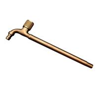 XSDSM Grifo Exterior Pared Grifo de Agua Fría para Jardín la Salida de Agua se Puede Conectar a Una Tubería de Agua Externa Manija Única Apto para Balcón G1/2, Acero Inoxidable,Oro Rosa,40 CM