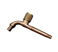 XSDSM Grifo Exterior Pared Grifo de Agua Fría para Jardín la Salida de Agua se Puede Conectar a Una Tubería de Agua Externa Manija Única Apto para Balcón G1/2, Acero Inoxidable,Oro Rosa,16 CM