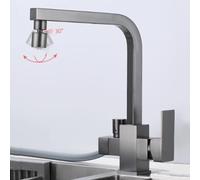 XSDSM Grifo Fregadero Cocina Grifo De Cocina Multifuncional Con Conector De Lavavajillas,Pistola Gris