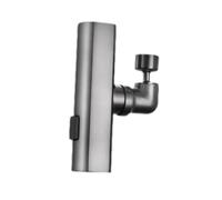 XSDSM Grifo Giratorio para Baño de Repuesto Accesorio con Aireador Extendido Multifunción 3 en 1 Apto para Cocina, Color Gris