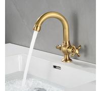 XSDSM Grifo Jardin con Doble Caño Grifos De Jardines Exteriores Alto 22.5cm Latón Solo Agua Fría Un Solo Orificio,Antigüedad