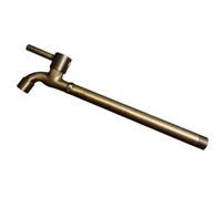 XSDSM Grifo Jardin Exterior Grifo Agua Fria Pared Caño de Malla Mango Único para Mop Pool G1/2, Acero Inoxidable,Bronce,30 CM