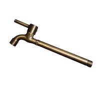 XSDSM Grifo Jardin Exterior Grifo Agua Fria Pared Caño de Malla Mango Único para Mop Pool G1/2, Acero Inoxidable,Bronce,20 CM