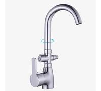 XSDSM Grifos De Cocina Giratorio 360° Grifo De Cocina Fregadero Con Interfaz De Lavavajillas,Plata