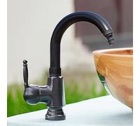 XSDSM Grifos De Jardines Exteriores 1/2 Giratorio De 360 ° Grifo Latón Jardin Agua Fría Y Caliente Anticongelante Resistente Al Sol,Negro