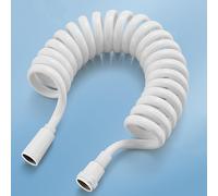 XSDSM Manguera Ducha Exterior Anti-Nudas Latiguillo Duchas Extensibles Tubo Ducha Flexible 2M,Blanco