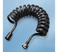XSDSM Manguera Ducha Exterior Anti-Nudas Latiguillo Duchas Extensibles Tubo Ducha Flexible 2M,Negro